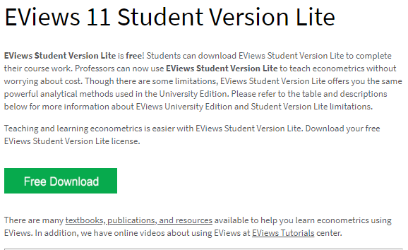 eviews 9 free download econometrics software
